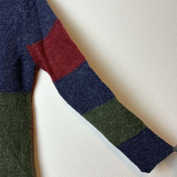 Kerry Traditions Woollen Mills Killarney Ireland Sweater S Colorblock Wool Silk - Picture 4 of 13